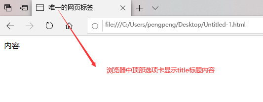 浏览器IE显示title内容