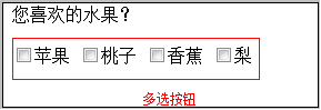 具有代表性多项选择checkbox应用案例