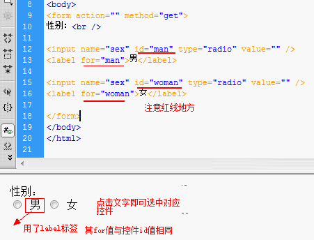 label标签