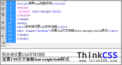 css 文字加粗代码 CSS加粗字体样式