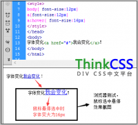 css鼠标选中字体变大