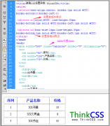 css布局表格