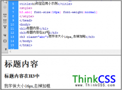 html h3标题标签