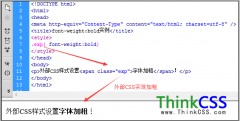 font-weight bold 设置字体加粗CSS