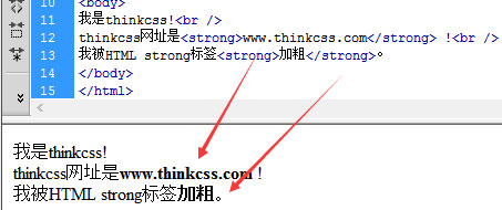 HTML strong 粗体标签