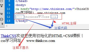 html 注释代码分析图