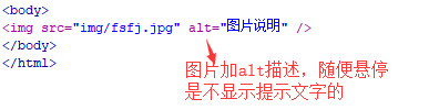图片img标签内添加alt标签但是鼠标放上去不显示文字